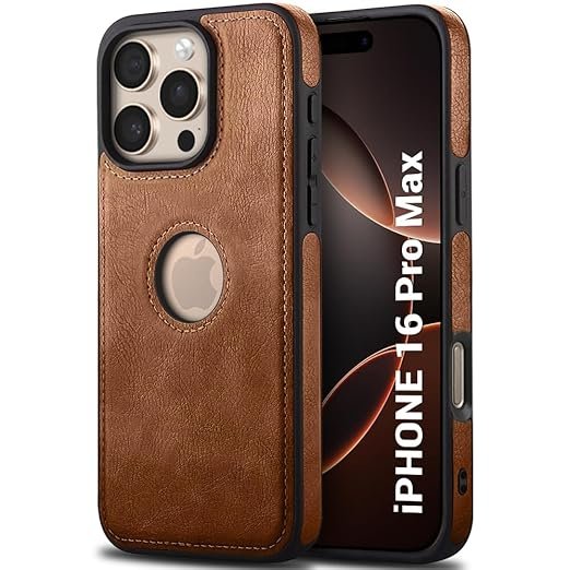 iPhone 16 Pro Max | Shockproof Design | Raised Edges for Camera & Screen Protection | Stunning Minimalist Back Cover (Brown)