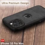 iPhone 16 Pro Max | Shockproof Design | Raised Edges for Camera & Screen Protection | Stunning Minimalist Back Cover (Black)