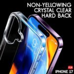 Ultra-Hybrid Shockproof Back Cover Case for iPhone 17 | Camera Protection Bump | Hard Back Cover (PC & TPU, Transparent)