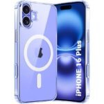 iPhone 16 Plus | Shockproof Design | Hard Back Cover for iPhone 16 Plus (PC & TPU, Magsafe Compatible, Clear)