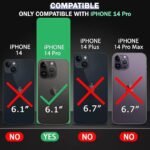 Ultra-Hybrid Crystal Clear Back Case Cover for iPhone 14 Pro | Shockproof Design | Camera Protection Bump | Hard Clear Back (PC, TPU | Transparent)