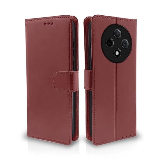 Omt Flip Case for Oppo F27 Pro Plus 5G (Brown)