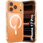 Ultra-Hybrid Crystal Clear Back Case Cover for iPhone 17 Pro | Shockproof Design | Hard Back Cover (PC & TPU, Magsafe Compatible, Clear)
