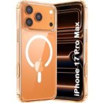 Ultra-Hybrid Crystal Clear Back Case Cover for iPhone 17 Pro Max | Shockproof Design | Hard Back Cover (PC & TPU, Magsafe Compatible, Clear)