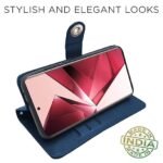 Omt Flip Case for Vivo V29E (Blue)