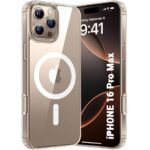 iPhone 16 Pro Max | Shockproof Design | Hard Back Cover for iPhone 16 Pro Max (PC & TPU, Magsafe Compatible, Clear)