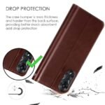 Omt Flip Cover Back Case Cover for Oppo A78 5G Flexible Leather Finish.