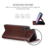 Omt Flip Cover Back Case Cover for Oppo A78 5G Flexible Leather Finish.