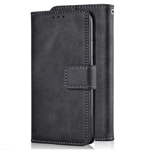 Omt Flip Cover for vivo Y28e 5G (Black)