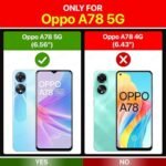 Omt Flip Cover Back Case Cover for Oppo A78 5G Flexible Leather Finish.