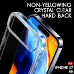 Ultra-Hybrid Shockproof Back Cover Case for iPhone 17 Air | Camera Protection Bump | Hard Back Cover (PC & TPU, Transparent)