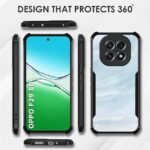 Oppo F29 5G Clear Crystal Back Cover with Black Bumper