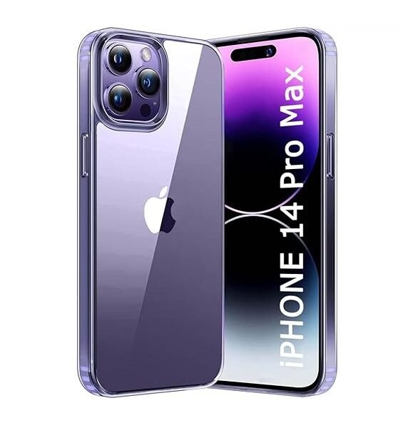 Ultra-Hybrid Shockproof Back Cover Case for iPhone 15 | Camera Protection Bump | Hard Back Cover (PC & TPU, Crystal Clear Back, Transparent Sides)