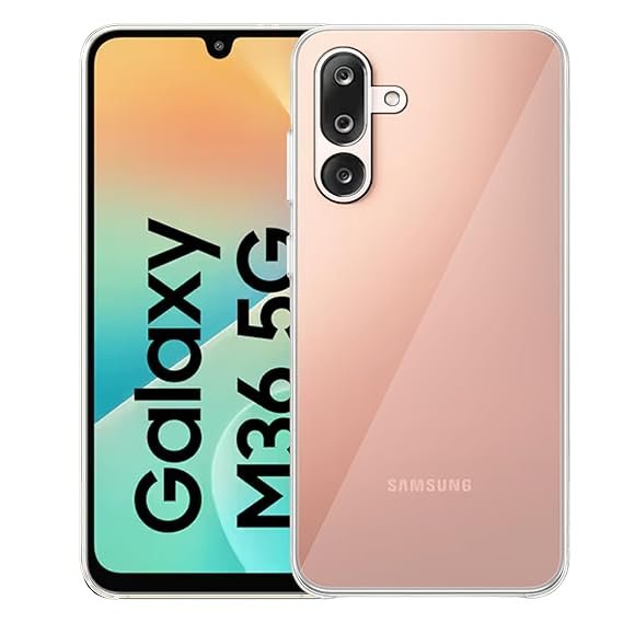 Omt Samsung Galaxy M36 5G Premium Transparent Soft Silicon Crystal Clear Back Cover