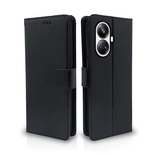 Omt Realme 10 Pro Plus 5G Flip Cover Leather Finish