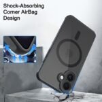 iPhone 16 Plus Compatible with MagSafe | Shockproof Design | Camera Protection Module | Hard Back Cover Case (PC & TPU, Frost Black)