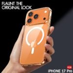Ultra-Hybrid Crystal Clear Back Case Cover for iPhone 17 Pro | Shockproof Design | Hard Back Cover (PC & TPU, Magsafe Compatible, Clear)