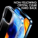 Ultra-Hybrid Back Cover Case for iPhone 13 | Shockproof Design | Camera Protection Bump | Hard Back Bumper Case Cover (PC & TPU, Crystal Clear Back, Transparent Sides)