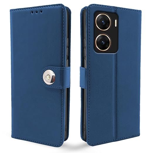 Omt Flip Case for Vivo V29E (Blue)