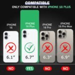 iPhone 16 Plus | Shockproof Design | Hard Back Cover for iPhone 16 Plus (PC & TPU, Magsafe Compatible, Clear)