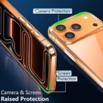Ultra-Hybrid Shockproof Back Cover Case for iPhone 17 Pro | Camera Protection Bump | Hard Back Cover (PC & TPU, Transparent)