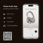 Noise Master Buds Max, Sound by Bose Wireless Over-Ear Headphones with Segment Leading Adaptive ANC, Dynamic EQ, LHDC 5.0, Upto 60H Playtime- (Silver)
