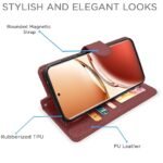 Omt Flip Case for Oppo F27 Pro Plus 5G (Brown)