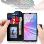 Omt Flip Cover Back Case Cover for Oppo A78 5G (Flexible | Leather Finish |