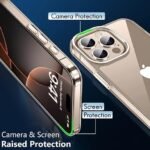 Ultra-Hybrid Shockproof Back Cover Case for iPhone 16 Pro | Camera Protection Bump | Hard Back Cover (PC & TPU, Transparent)