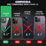 Ultra-Hybrid Crystal Clear Back Case Cover for iPhone 14 | Shockproof Design | Camera Protection Bump | Hard Clear Back (PC, TPU | Transparent)