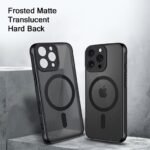 Case for iPhone 16 Pro Max Compatible with MagSafe | ShockProof Design | Camera Protection Module | Hard Back Cover Case (PC & TPU, Frost Black)