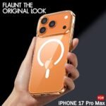 Ultra-Hybrid Crystal Clear Back Case Cover for iPhone 17 Pro Max | Shockproof Design | Hard Back Cover (PC & TPU, Magsafe Compatible, Clear)