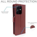 Omt Leather Finish Flip Back Cover for Vivo Y22