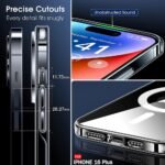 iPhone 16 Plus Compatible with MagSafe | Shockproof Design | Camera Protection Module | Hard Back Cover Case (PC & TPU, Frost Black)