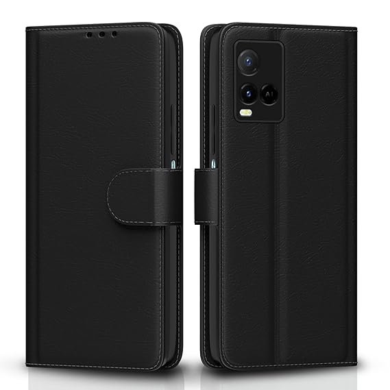 Omt Flip Cover for Vivo Y21 2021 / Y33s| Leather Finish