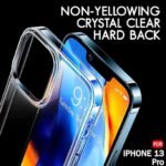 Ultra-Hybrid Shockproof Back Cover Case for iPhone 13 Pro | Camera Protection Bump | Hard Back Cover (PC & TPU, Transparent)