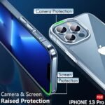 Ultra-Hybrid Shockproof Back Cover Case for iPhone 13 Pro | Camera Protection Bump | Hard Back Cover (PC & TPU, Transparent)