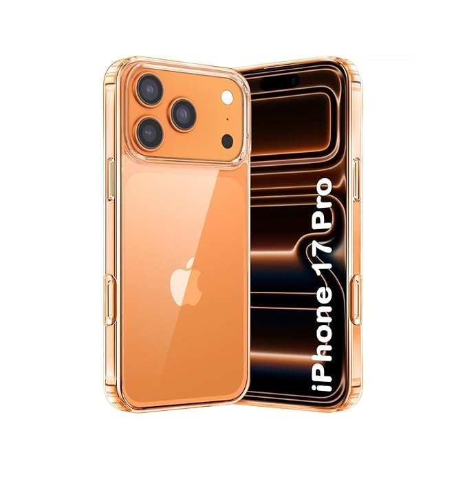 Ultra-Hybrid Shockproof Back Cover Case for iPhone 17 Pro | Camera Protection Bump | Hard Back Cover (PC & TPU, Transparent)