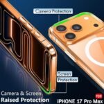 Ultra-Hybrid Crystal Clear Back Case Cover for iPhone 17 Pro Max | Shockproof Design | Hard Back Cover (PC & TPU, Magsafe Compatible, Clear)