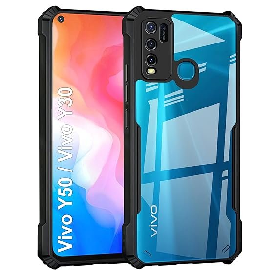 Omt Vivo Y30 Transparent Back Cover (Camera Protection)