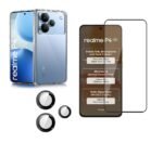 3 in 1 Combo Pack for Realme P4 5G – Transparent Back Cover (Back Cover + Camera Lens Protector + Tempered Glass)