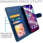 Omt Leather Finish Flip Back Cover for Vivo Y22 2021
