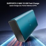 boAt Energyshroom Energyshroom PB400 Pro 20000 mAh 22.5W Pocket Size, 2X Output Ports (Blue)