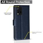 Omt Leather Finish Flip Back Cover for Vivo Y21 2021