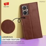 Omt Flip Case for Vivo Y27 5G (Brown)