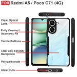 Omt Shockproof Transparent Back Cover for Redmi A5 / Poco C71
