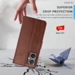 Omt Flip Case for Vivo Y27 5G (Brown)