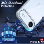 Ultra-Hybrid Shockproof Back Cover Case for iPhone 17 Air | Camera Protection Bump | Hard Back Cover (PC & TPU, Transparent)