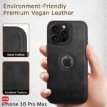 iPhone 16 Pro Max | Shockproof Design | Raised Edges for Camera & Screen Protection | Stunning Minimalist Back Cover (Black)