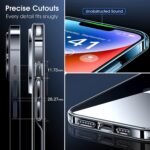 Ultra-Hybrid Back Cover Case for iPhone 13 | Shockproof Design | Camera Protection Bump | Hard Back Bumper Case Cover (PC & TPU, Crystal Clear Back, Transparent Sides)